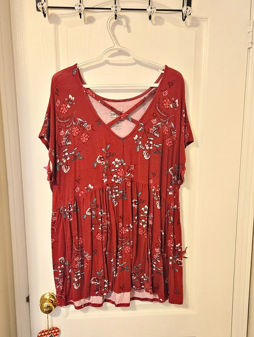 Torrid Super Soft Knits Floral Criss-Cross Top
